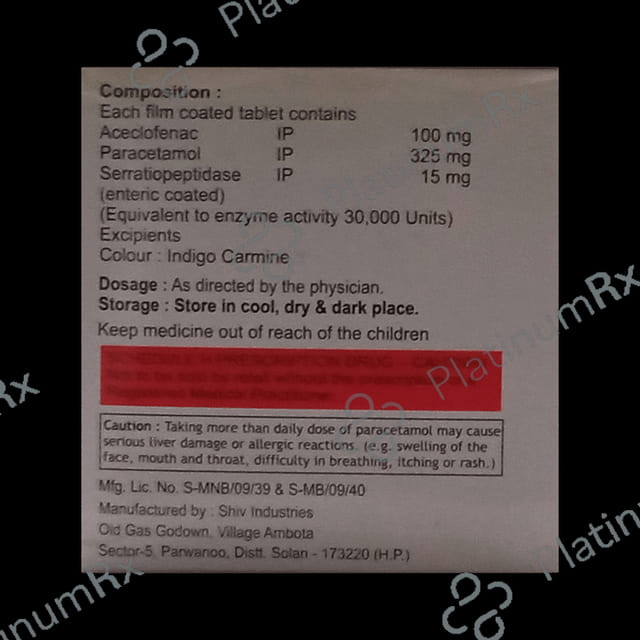 Anthro S 100/325/15mg Tablet 10s