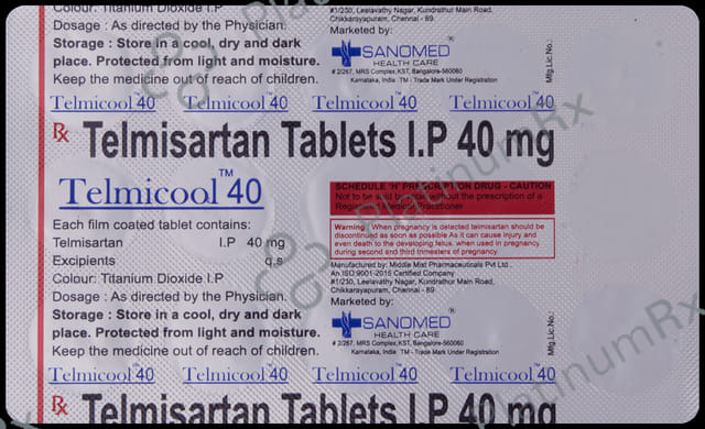 Telmicool 40mg Tablet 15s
