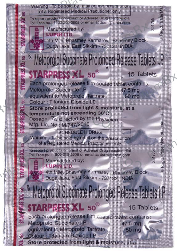 Starpress XL 50mg Tablet PR 15s