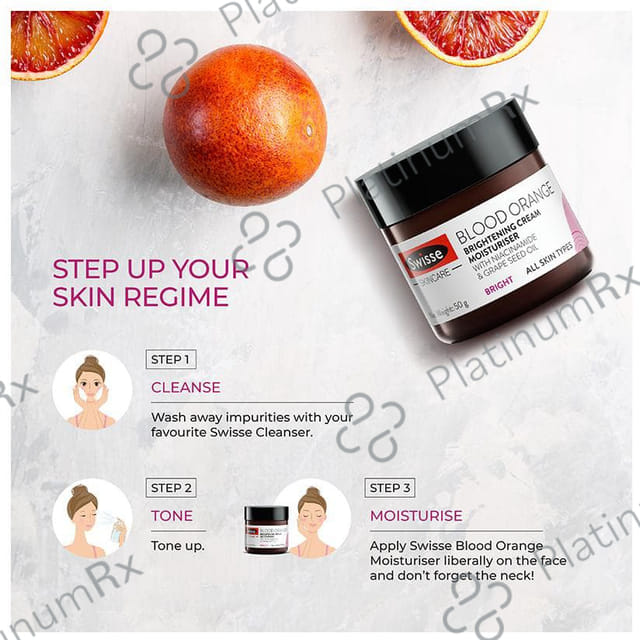 Swisse Skincare Blood Orange Brightening Cream Moisturiser