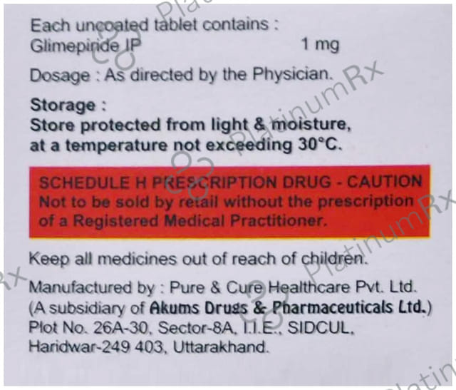 Glitaray 1mg Tablet 10s