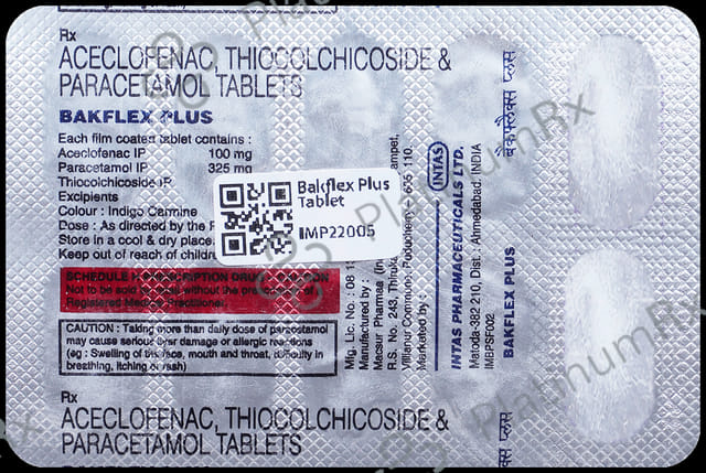 Bakflex Plus 4/100/325mg Tablet 10s