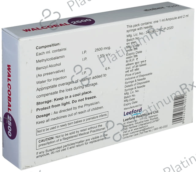Walcobal 2500mcg Injection 1ml