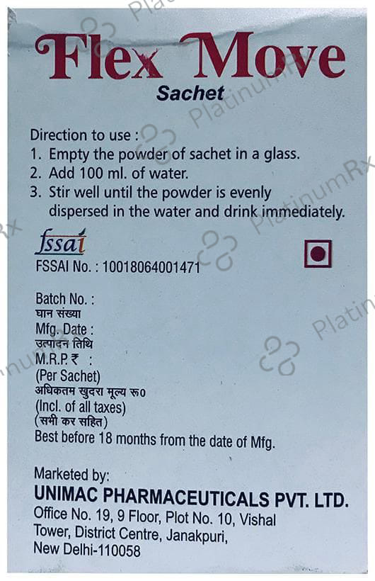 Flex Move Sachet Sugar Free - Flavour Orange 12.5gm