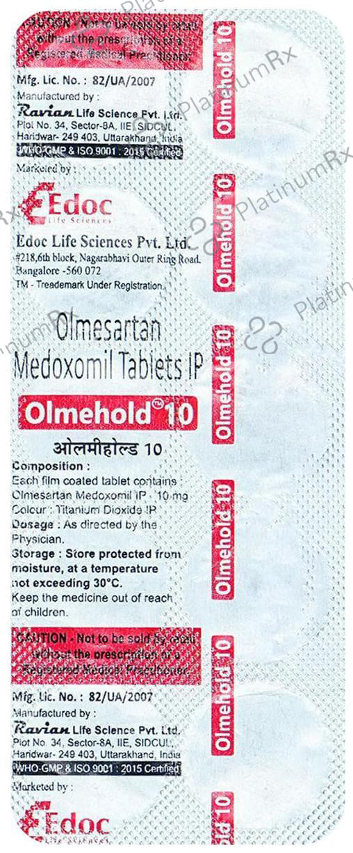 Olmehold 10mg Tablet