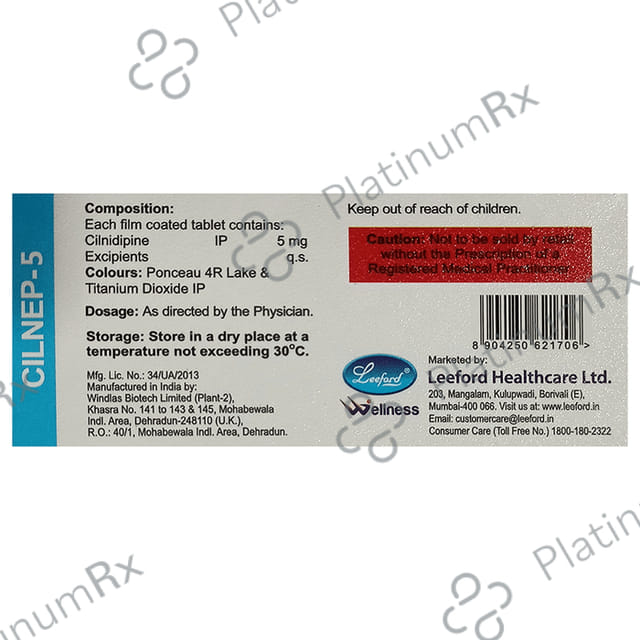 Cilnep 5 Tablet