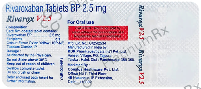 Rivarox V 2.5mg Tablet
