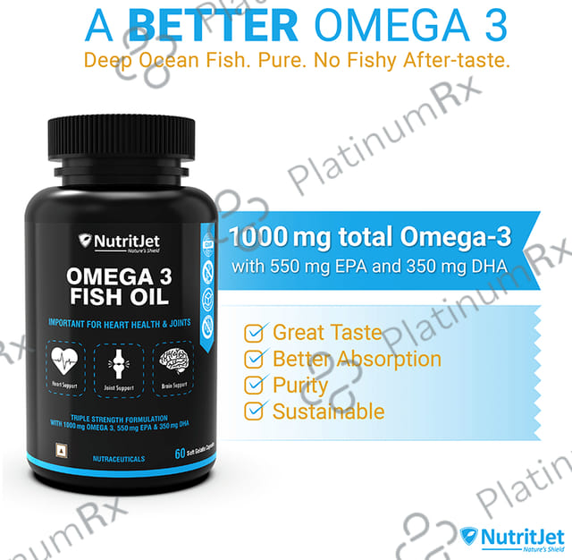 NutritJet Omega 3 Fish Oil Soft Gelatin Capsule 60s