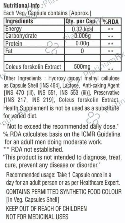 Nutrigrow Coleus Forskolin Capsule