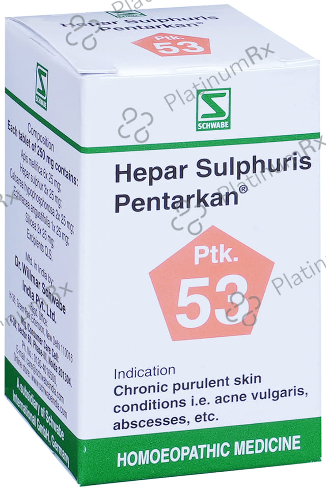 Dr Willmar Schwabe India Hepar Sulphuris Pentarkan Tablet