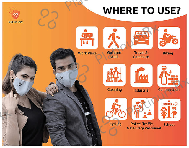 Defend99 Self Sanitizing 99% Filtration Reusable Mask