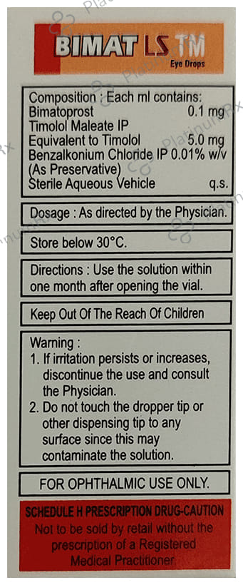 Bimat LS TM 0.1/5mg Eye Drop 3ml