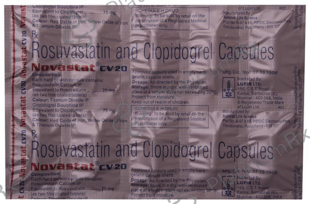 Novastat CV 20/75mg Capsule 10s