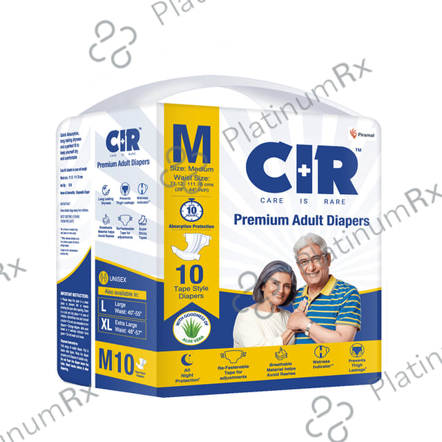 CIR Premium Adult Unisex Diaper Size Medium 10s