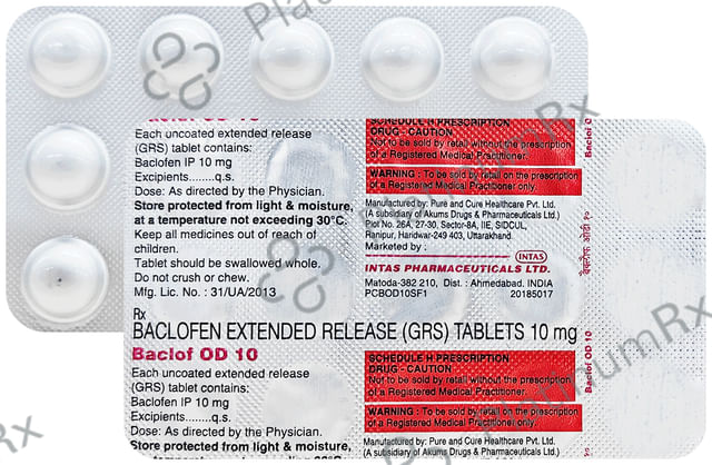 Baclof OD 10 Tablet ER