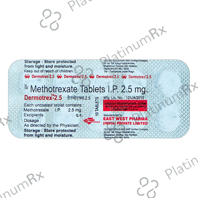 Dermotrex 2.5mg Tablet 10s