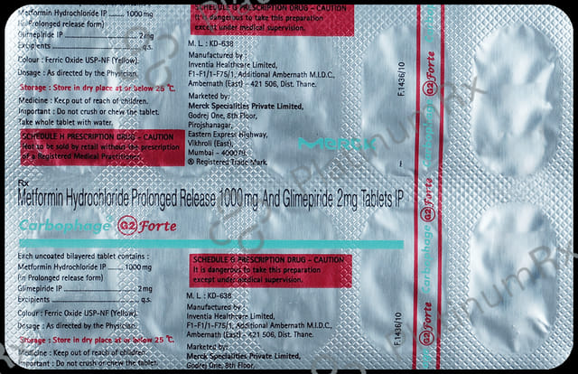 Carbophage G 2/1000mg Forte Tablet PR 10s