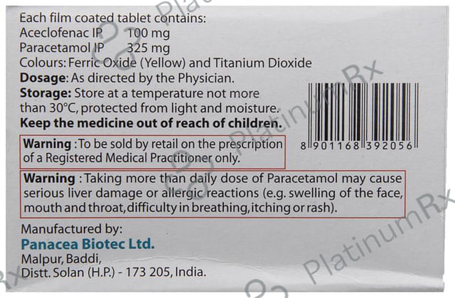 Willgo P 100/325mg Tablet 10s