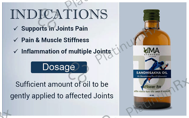Uma Ayurveda Sandhisakha Oil for Musculoskeletal Pain & Inflammation