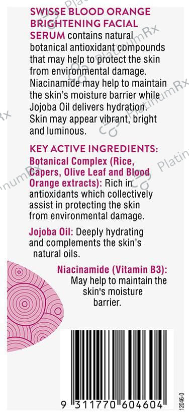 Swisse Skincare Blood Orange Brightening Facial Serum