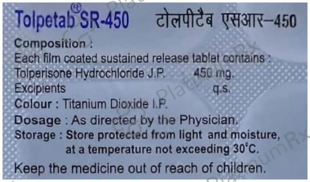 Tolpetab 450mg Tablet SR