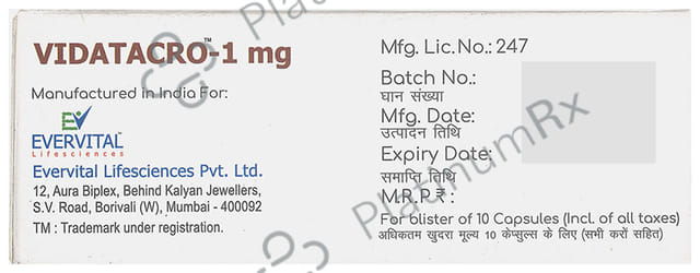 Vidatacro 1mg Capsule 10s