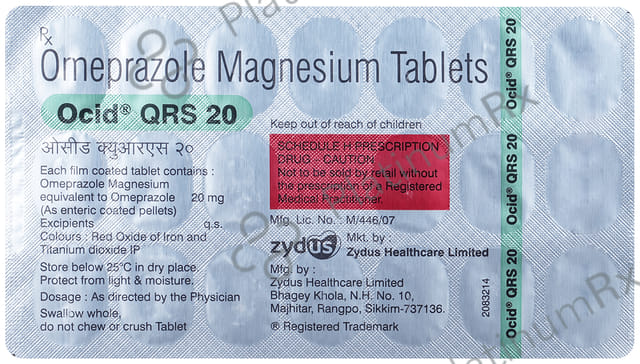 Ocid QRS 20mg Tablet 20s