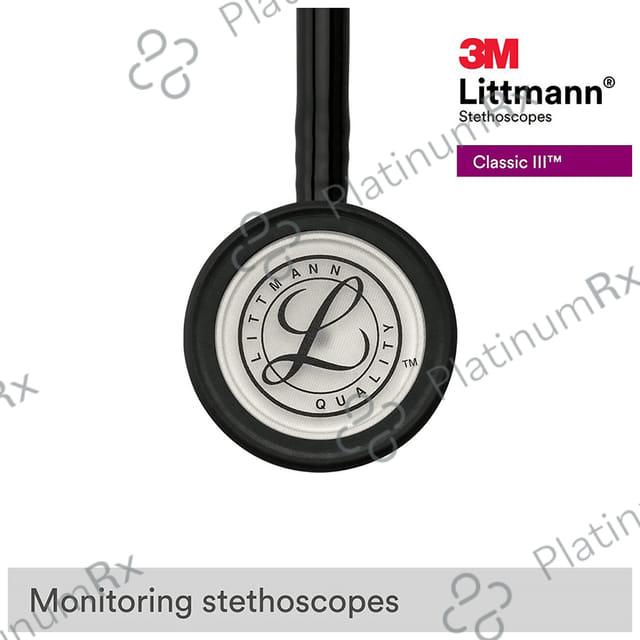 3M Littmann 5620 Classic III Stethoscope, Black Tube, 27 Inch