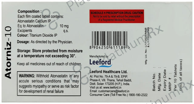 Atorniz 10mg Tablet 10s