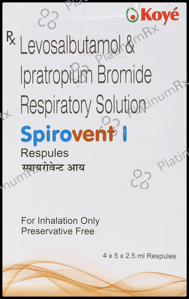 Spirovent I 500mcg/1.25mg Respules 5X2.5ml
