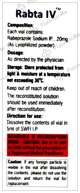 Rabta 20mg IV Injection 1s