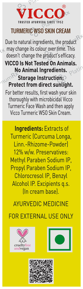 Vicco Turmeric Wso Skin Cream 60 gm