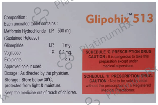 Glipohix 500/1.3mg Tablet SR 10s