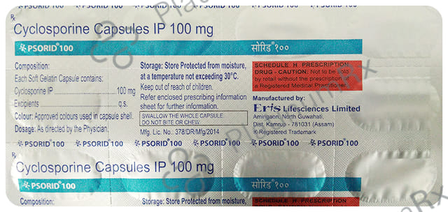 Psorid 100mg Capsule 10s