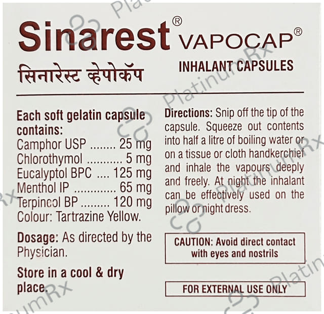 Sinarest Vapocap 15s