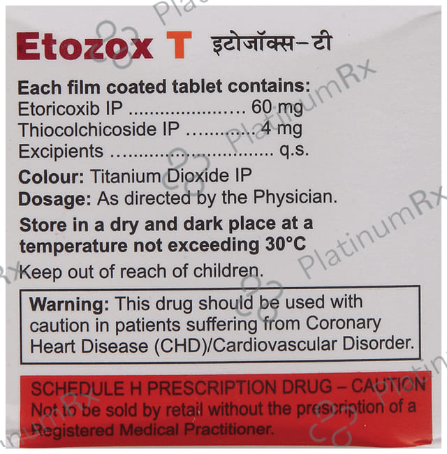 Etozox T 60/4mg Tablet 10s