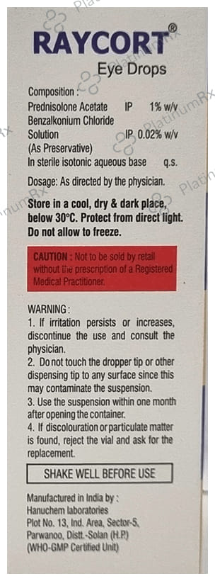 Raycort 1% Eye Drop 10ml