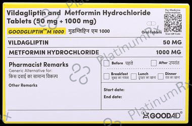 Goodgliptin M 1000/50mg Tablet 10s