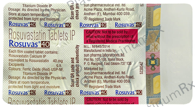 Rosuvas 40mg Tablet 10s