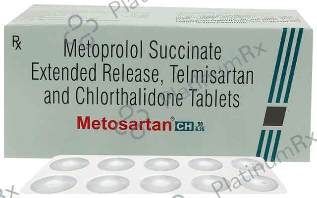 Metosartan CH 6.25/50/40mg Tablet ER 10s