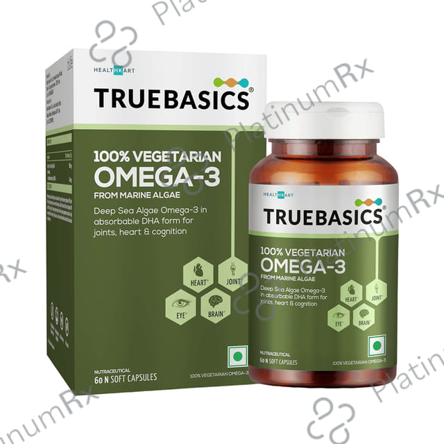 TrueBasics 100% Vegetarian Omega 3 Soft Capsule 60s