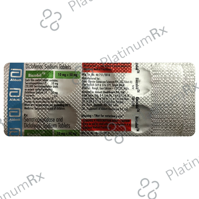 Biozobid 50/10mg Tablet 10s