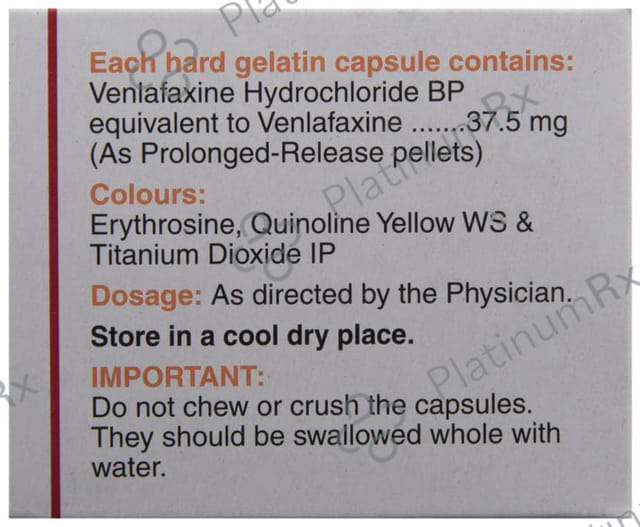 Venlor XR 37.5mg Capsule PR 10s