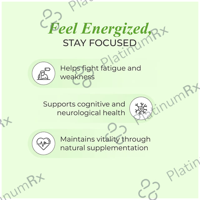 Patanjali Nutrela Vitamin B12 Bio-Fermented for Nerve Strengthening & Brain Function - Capsule