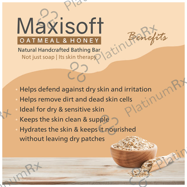 Maxisoft Oatmeal & Honey Bathing Bar (75gm Each) 6 units