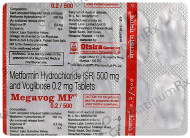 Megavog MF 0.2/500mg Tablet SR 10s