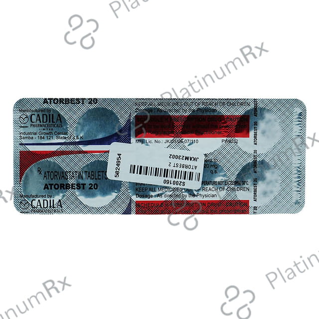 Atorbest 20 Tablet