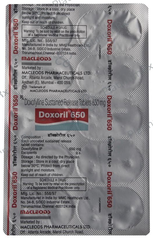 Doxoril 650mg Tablet SR 10s