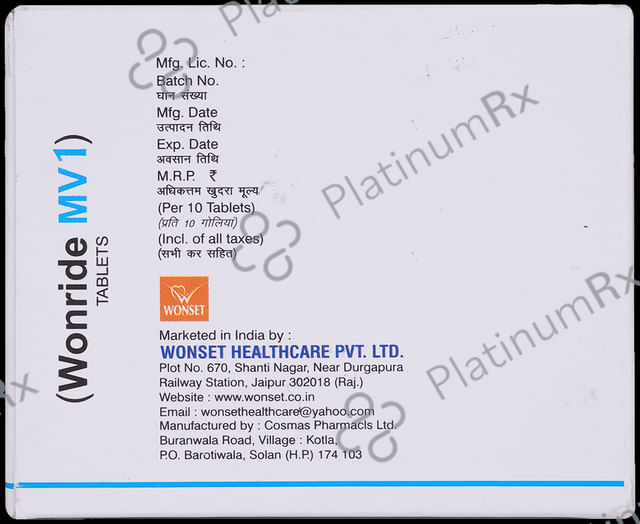 Wonride MV 1 Tablet SR 10 Tablet SR