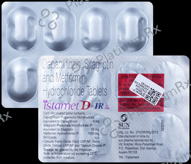Istamet D IR 5/1000/50mg Tablet IR 7s